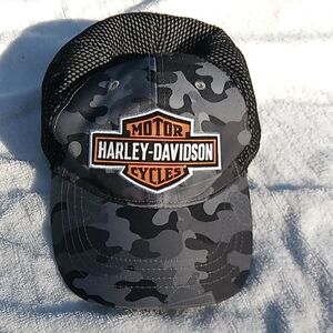 Harley-Davidson Gray Camo Cap with Black Mesh